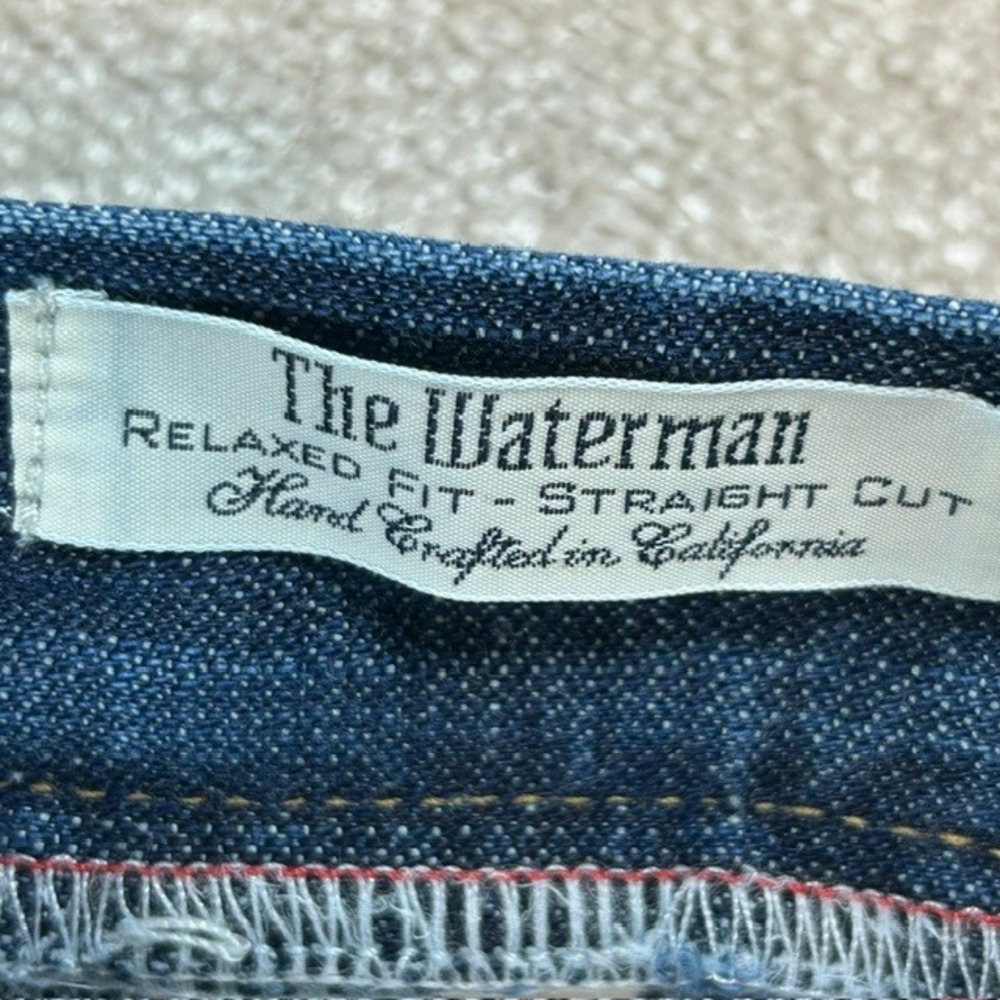 Agave Denim Men's Waterman Relaxed Fit Straight Cut Denim Blue Jeans 36x33 - Picture 4 of 15